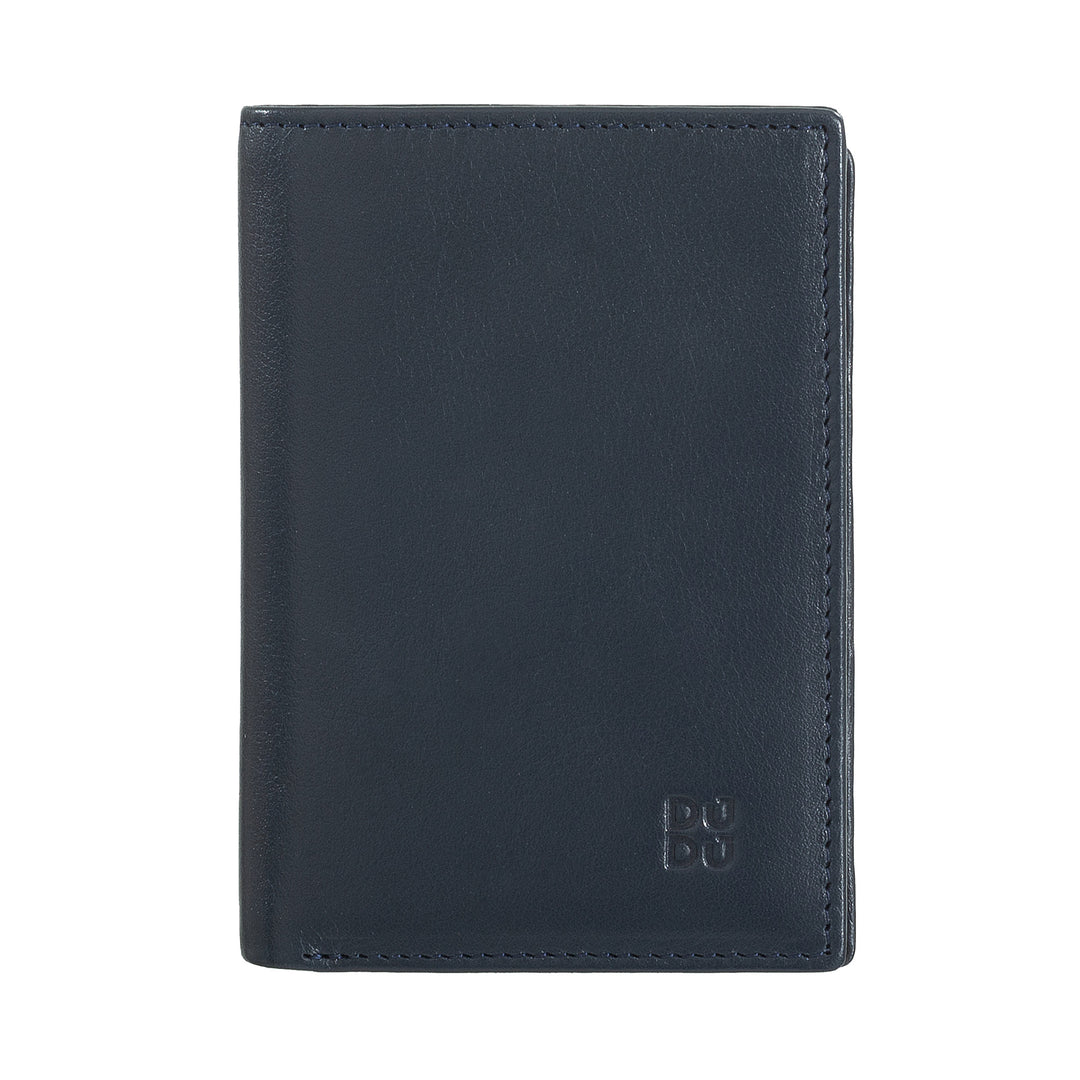 Dudu Men's Wallet RFID Blocking en cuir, petit portefeuille de poche à moindre ventre avec fenêtre d'identification, 9 porte-carte de crédit, détenteur de billets de banque