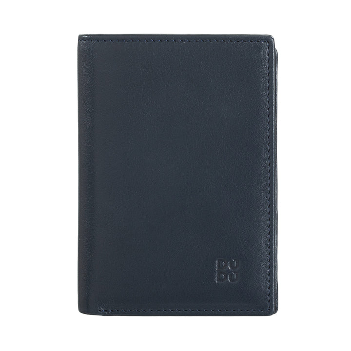 Dudu Men's Wallet RFID Blocking en cuir, petit portefeuille de poche à moindre ventre avec fenêtre d'identification, 9 porte-carte de crédit, détenteur de billets de banque