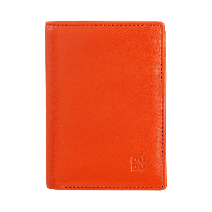 Dudu Men's Wallet RFID Blocking en cuir, petit portefeuille de poche à moindre ventre avec fenêtre d'identification, 9 porte-carte de crédit, détenteur de billets de banque