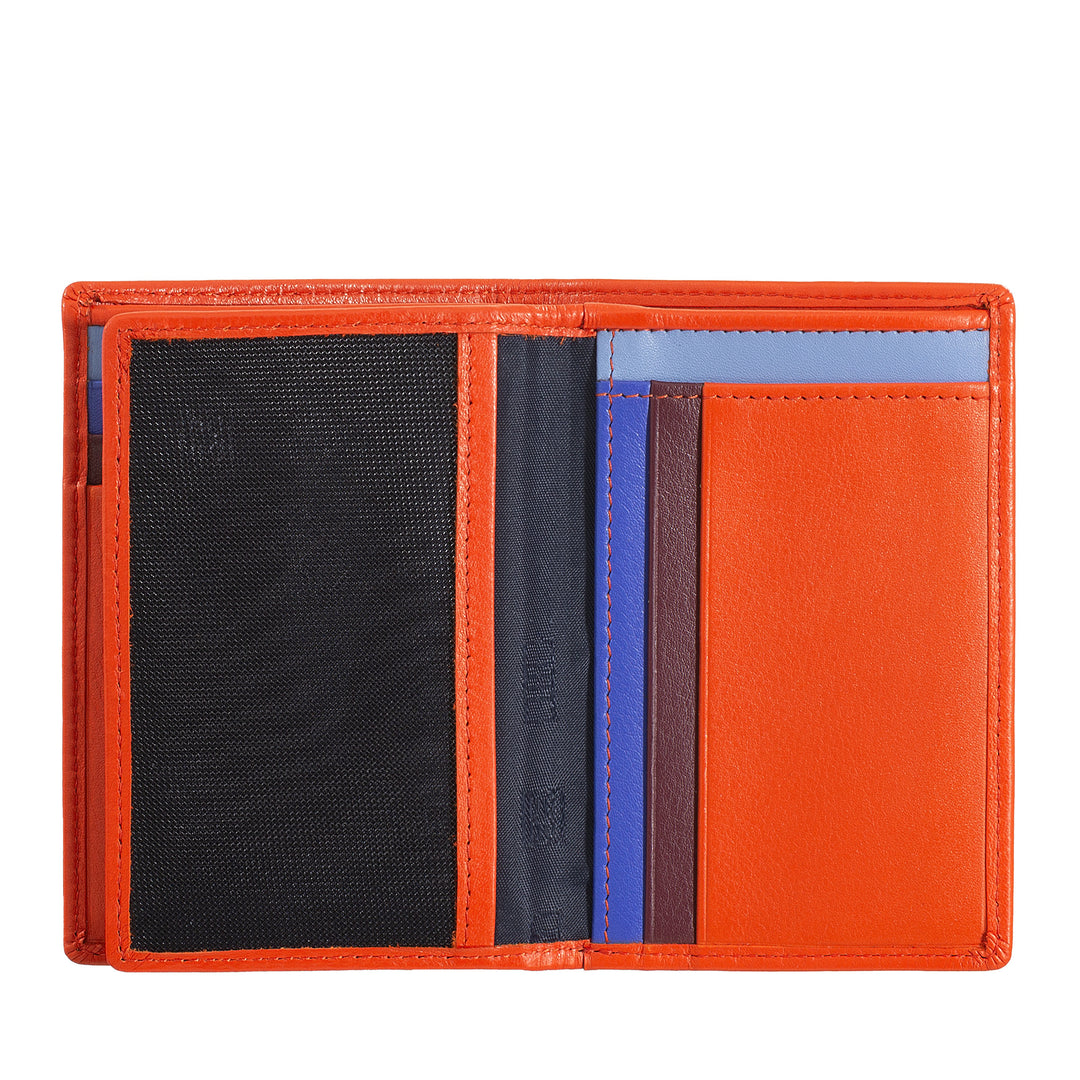 Dudu Men's Wallet RFID Blocking en cuir, petit portefeuille de poche à moindre ventre avec fenêtre d'identification, 9 porte-carte de crédit, détenteur de billets de banque