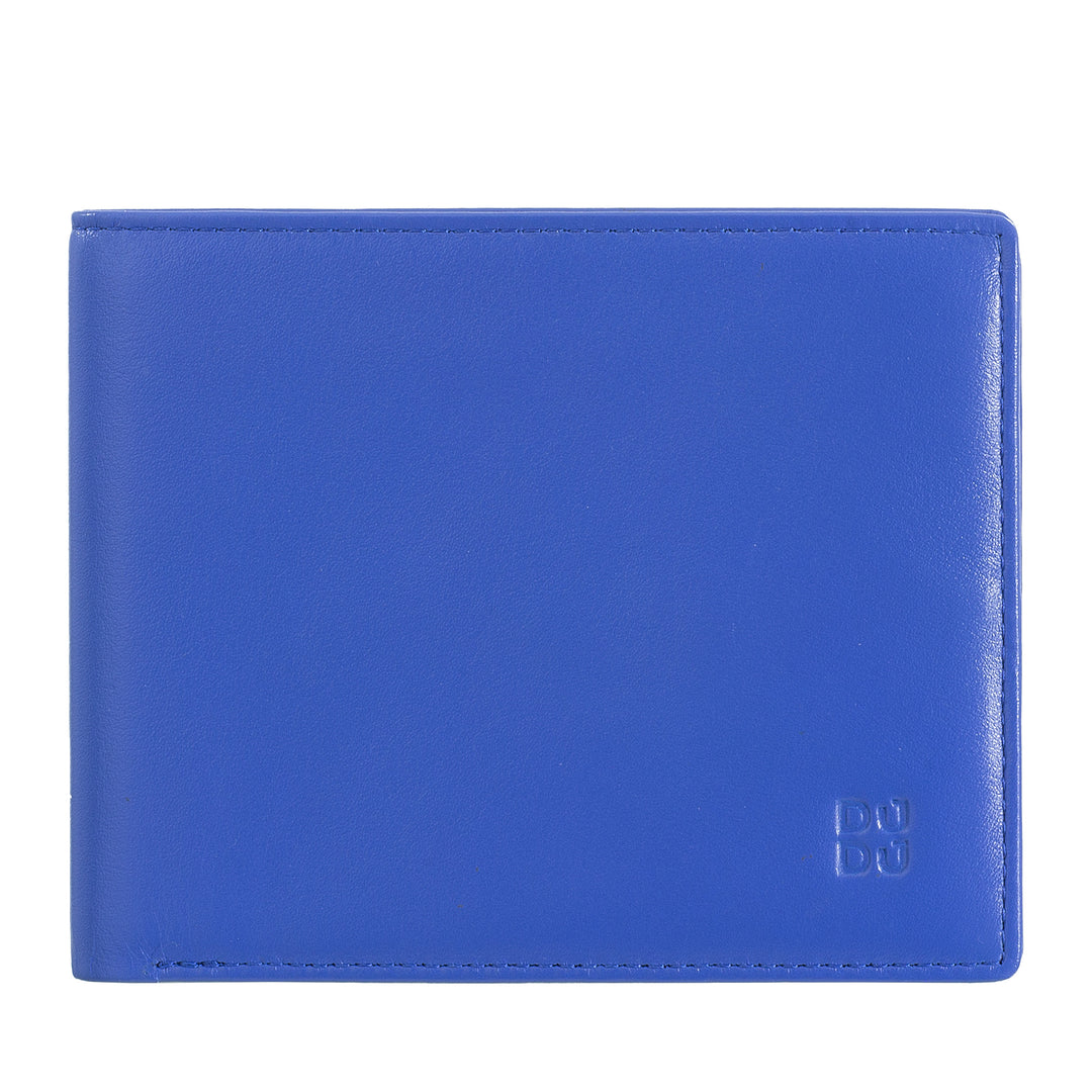 DUDU men's portfolio RFID Credit cards in real leather from 8 banknotes holder cards