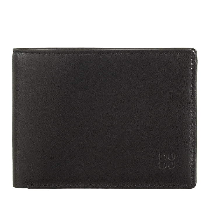 DuDu Portefeuille Homme RFID Block en cuir petit poche avec porte-cartes de crédit