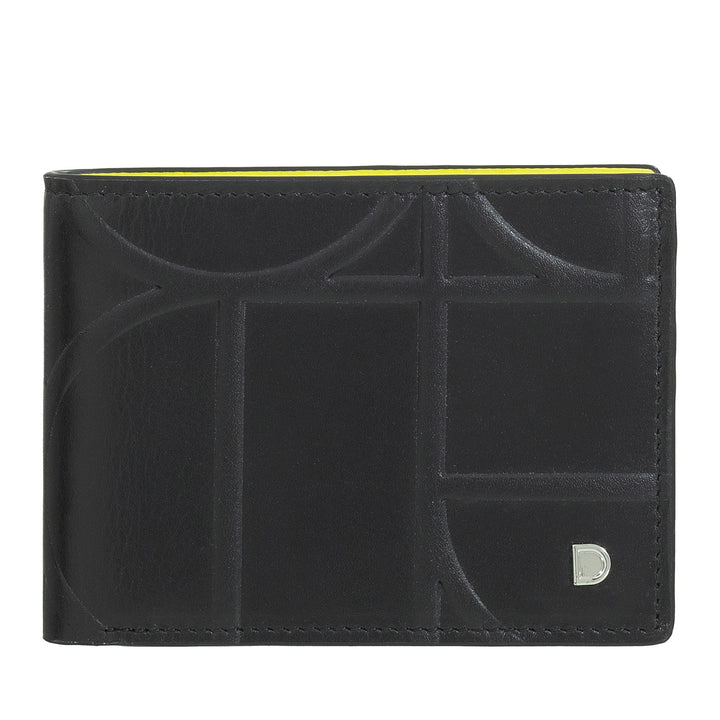 Dudu Men's Wallet RFID Bloc en cuir imprimé, portefeuille de petits schémas