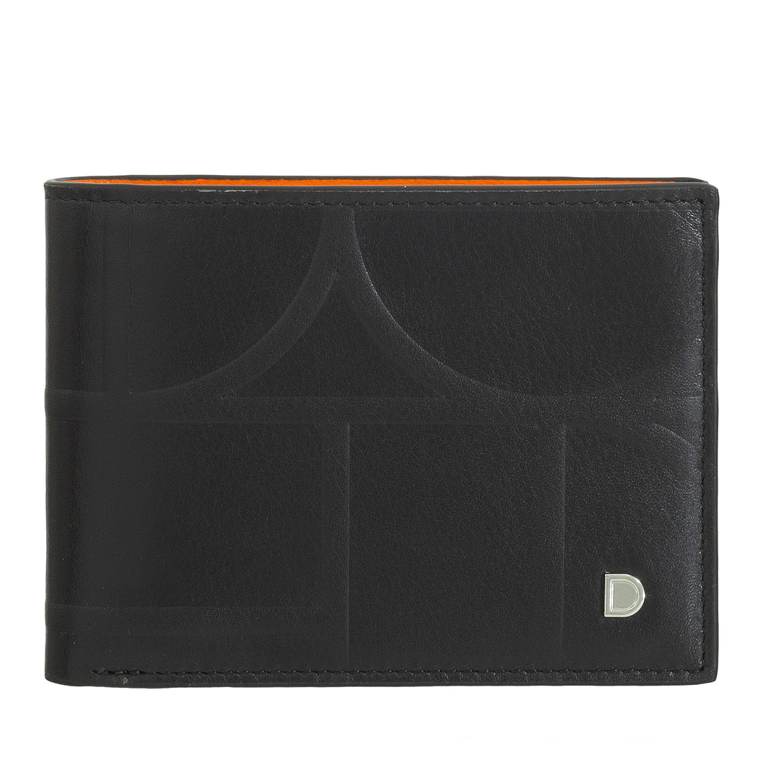 Dudu Men's Wallet RFID Bloc en cuir imprimé, portefeuille de petits schémas