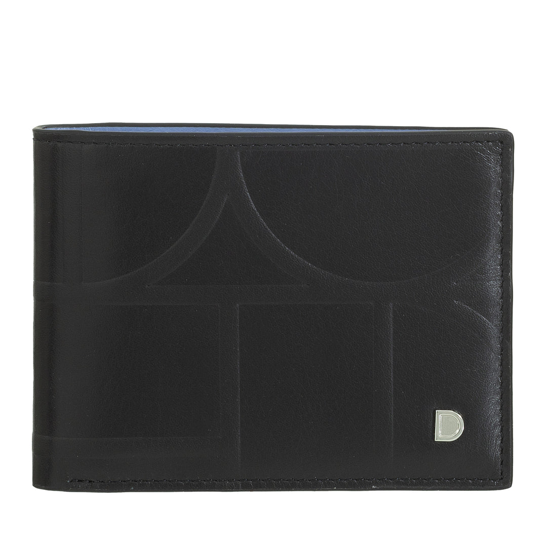 DUDU Herren Brieftasche RFID Block in bedrucktem Leder, kleines Schema -Portfoli