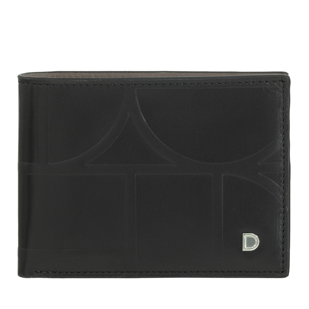 Dudu Men's Wallet RFID Bloc en cuir imprimé, portefeuille de petits schémas