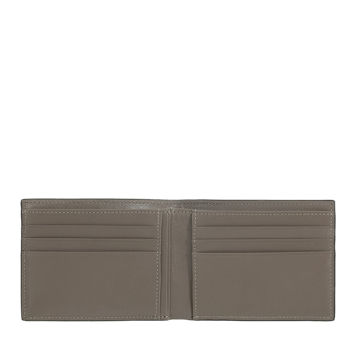 Dudu Men's Wallet RFID Bloc en cuir imprimé, portefeuille de petits schémas