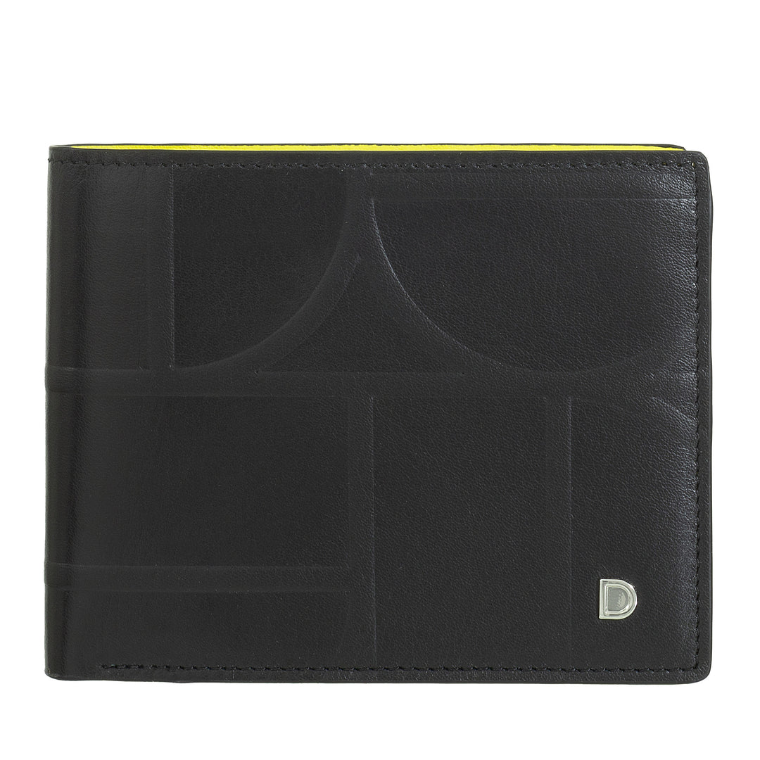 Dudu Men's Wallet RFID en cuir imprimé classique avec Portamonete - élégant, compact, avec des compartiments pour les cartes et les billets