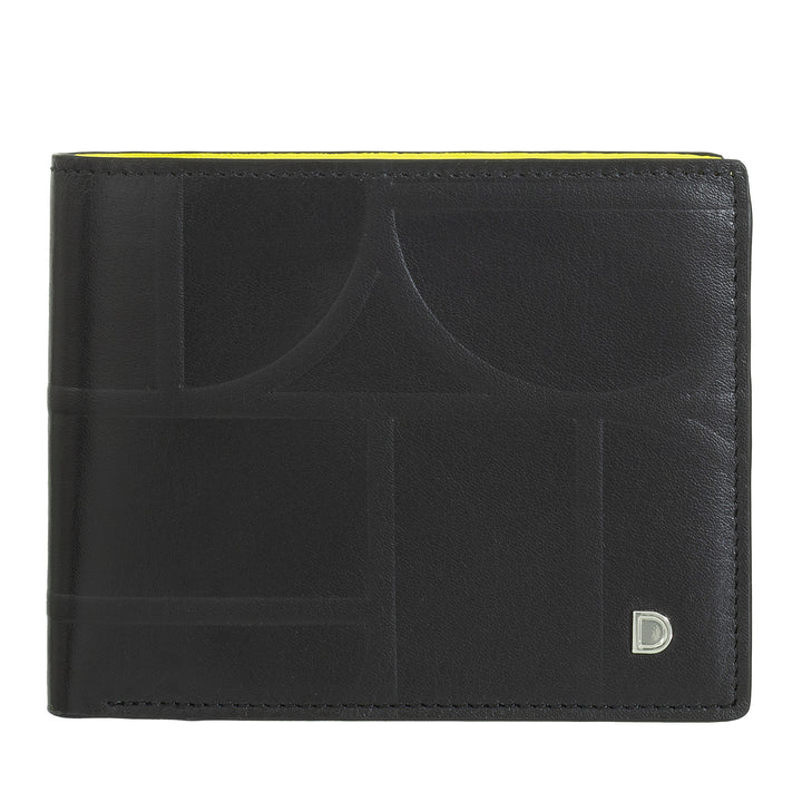 DUDU Portafoglio da Uomo RFID in Pelle Stampata Classico con Portamonete – Elegante, Compatto, con Scomparti per Carte e Banconote