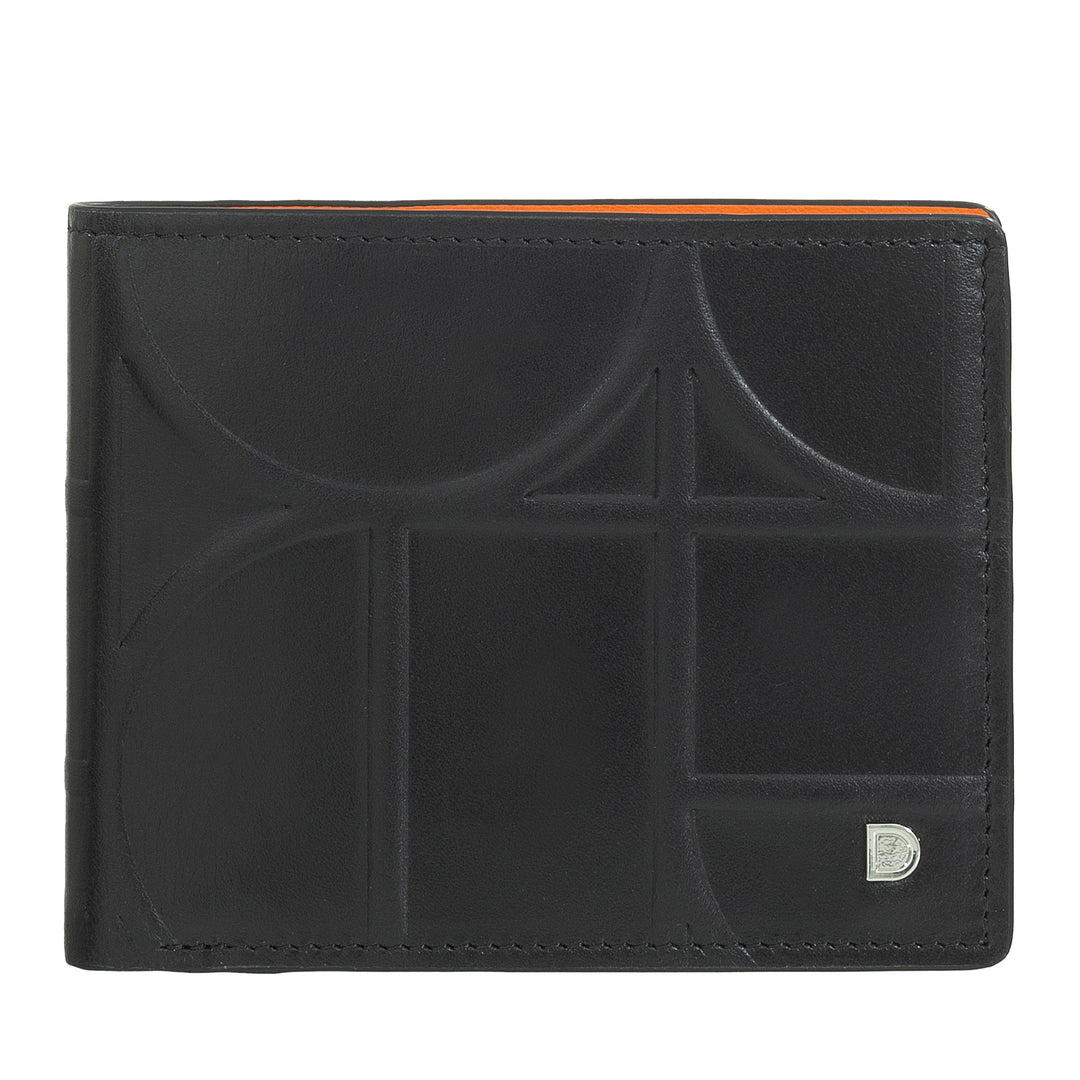 Dudu Men's Wallet RFID en cuir imprimé classique avec Portamonete - élégant, compact, avec des compartiments pour les cartes et les billets