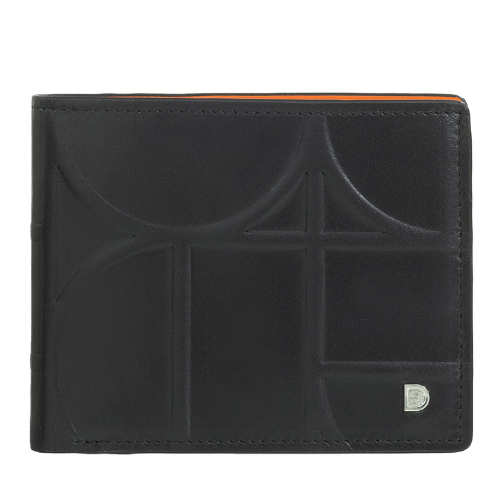 Dudu Men's Wallet RFID en cuir imprimé classique avec Portamonete - élégant, compact, avec des compartiments pour les cartes et les billets