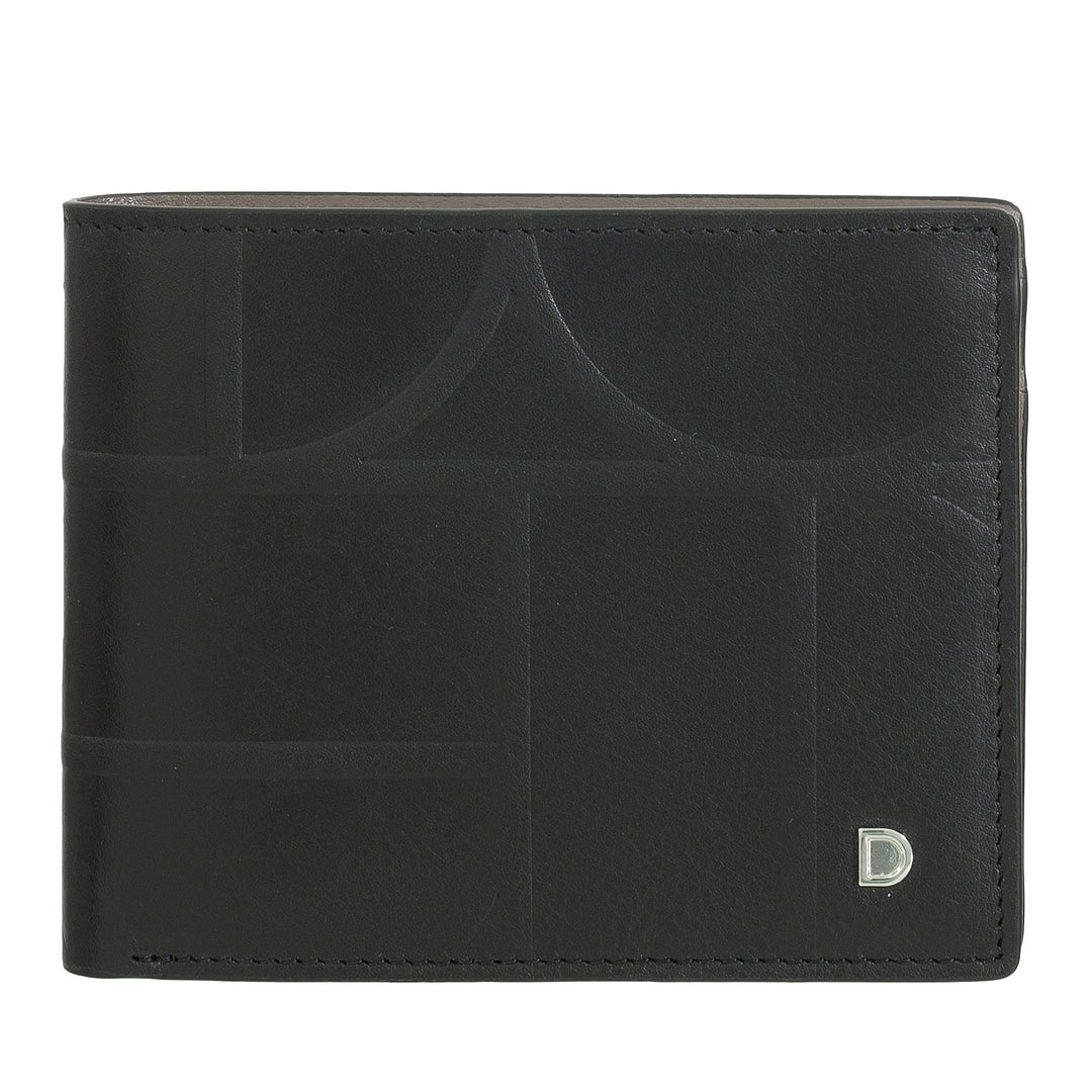 DUDU Portafoglio da Uomo RFID in Pelle Stampata Classico con Portamonete – Elegante, Compatto, con Scomparti per Carte e Banconote