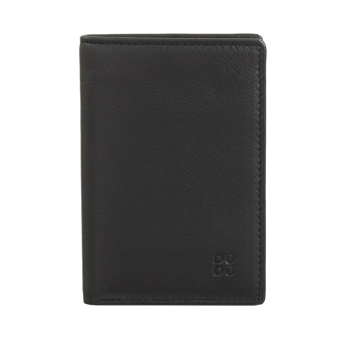 Dudu Men's Wallet en petit cuir, portefeuille compact pour hommes slim avec porte-carte de crédit, détenteur de billets en espèces, zip de porte, avec protection RFID