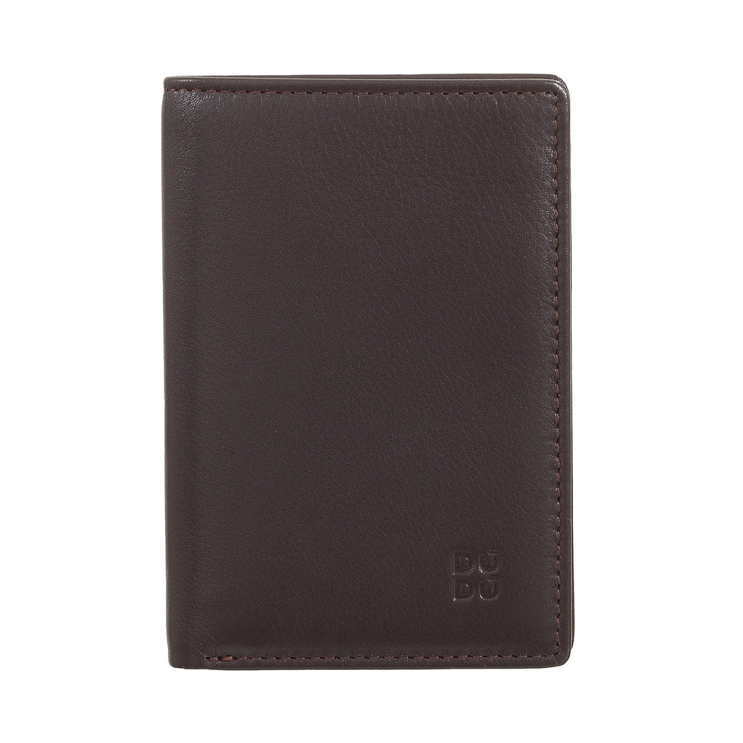 Dudu Men's Wallet en petit cuir, portefeuille compact pour hommes slim avec porte-carte de crédit, détenteur de billets en espèces, zip de porte, avec protection RFID