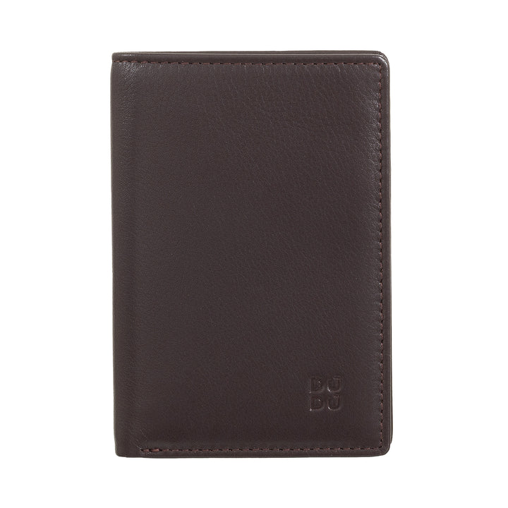 Dudu Men's Wallet en petit cuir, portefeuille compact pour hommes slim avec porte-carte de crédit, détenteur de billets en espèces, zip de porte, avec protection RFID