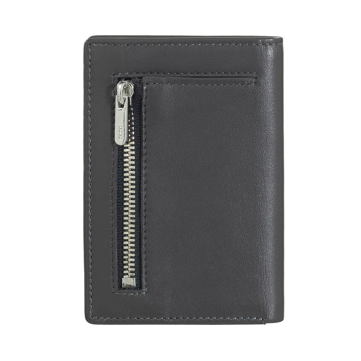 Dudu Men's Wallet en petit cuir, portefeuille compact pour hommes slim avec porte-carte de crédit, détenteur de billets en espèces, zip de porte, avec protection RFID