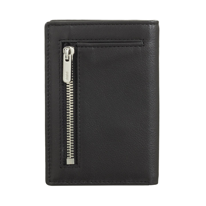 Dudu Men's Wallet en petit cuir, portefeuille compact pour hommes slim avec porte-carte de crédit, détenteur de billets en espèces, zip de porte, avec protection RFID