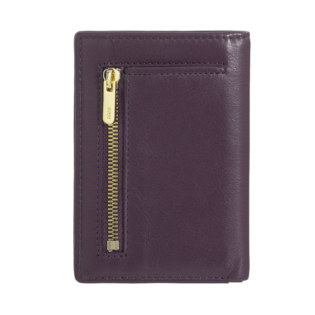 Dudu Men's Wallet en petit cuir, portefeuille compact pour hommes slim avec porte-carte de crédit, détenteur de billets en espèces, zip de porte, avec protection RFID