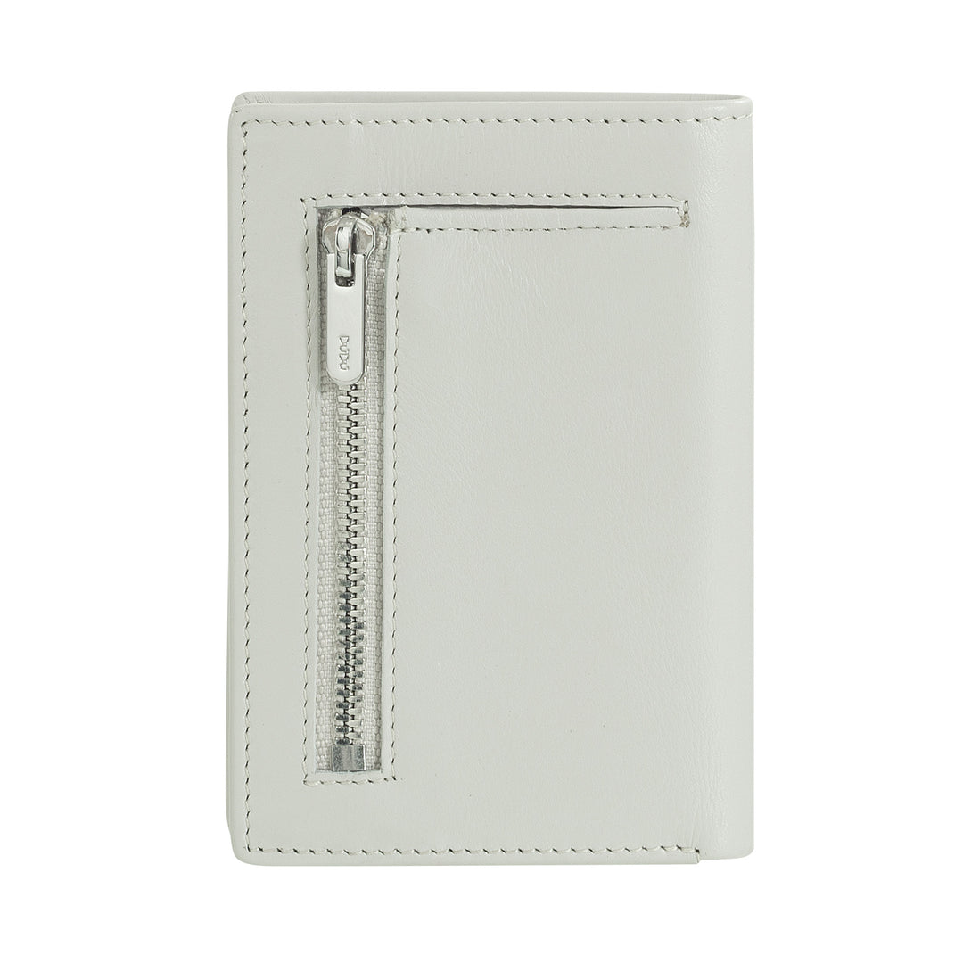 DUDU Portefeuille Homme en Cuir Petit, Portefeuille Homme Slim Compact avec Porte Cartes de Crédit, Porte Billets Cash, Zip Porte-monnaie, avec Protection RFID