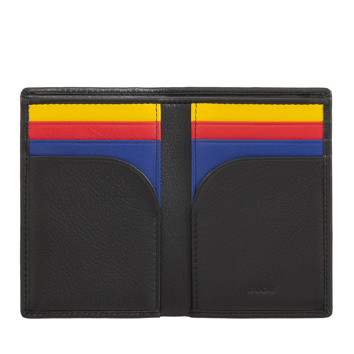 Dudu Men's Wallet en petit cuir, portefeuille compact pour hommes slim avec porte-carte de crédit, détenteur de billets en espèces, zip de porte, avec protection RFID