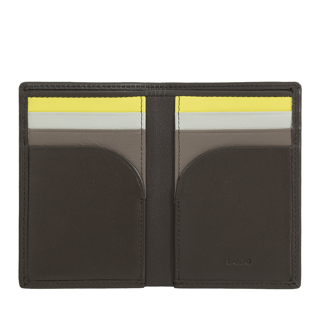 Dudu Men's Wallet en petit cuir, portefeuille compact pour hommes slim avec porte-carte de crédit, détenteur de billets en espèces, zip de porte, avec protection RFID