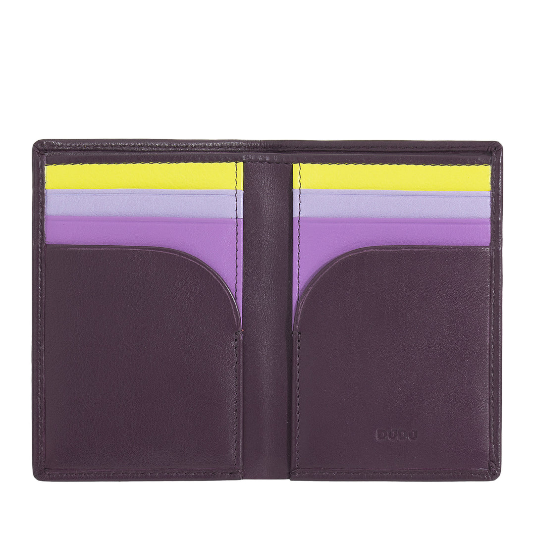 Dudu Men's Wallet en petit cuir, portefeuille compact pour hommes slim avec porte-carte de crédit, détenteur de billets en espèces, zip de porte, avec protection RFID