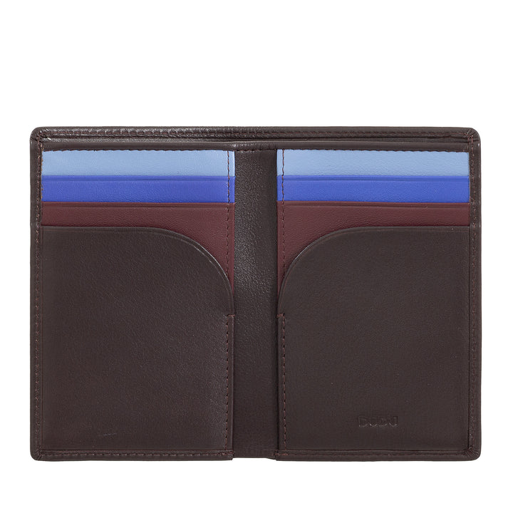 Dudu Men's Wallet en petit cuir, portefeuille compact pour hommes slim avec porte-carte de crédit, détenteur de billets en espèces, zip de porte, avec protection RFID