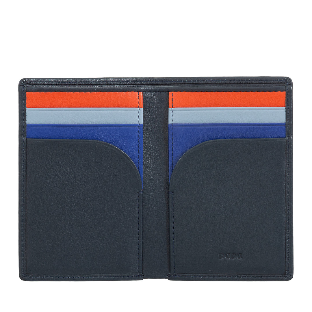 Dudu Men's Wallet en petit cuir, portefeuille compact pour hommes slim avec porte-carte de crédit, détenteur de billets en espèces, zip de porte, avec protection RFID