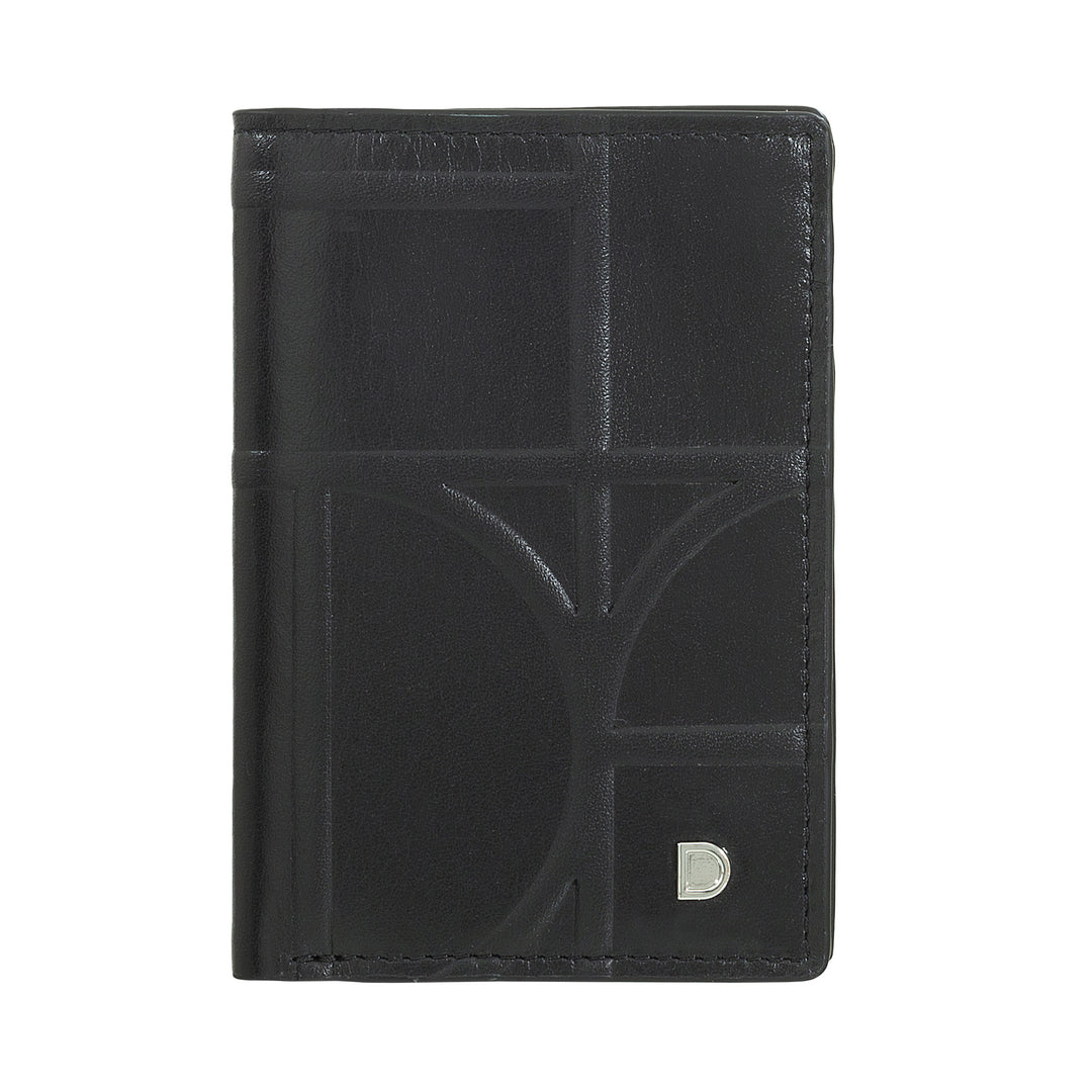 Dudu Men's Wallet en petit cuir, portefeuille masculin RFID Slim Imprimé en cuir - Compact avec porte-carte de crédit, porte-billets en espèces, Zip Portamonete