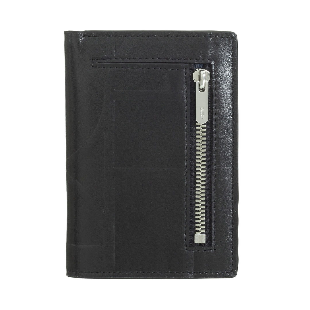 Dudu Men's Wallet en petit cuir, portefeuille masculin RFID Slim Imprimé en cuir - Compact avec porte-carte de crédit, porte-billets en espèces, Zip Portamonete