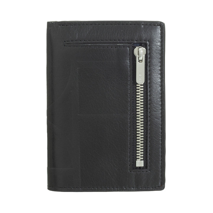 Dudu Men's Wallet en petit cuir, portefeuille masculin RFID Slim Imprimé en cuir - Compact avec porte-carte de crédit, porte-billets en espèces, Zip Portamonete