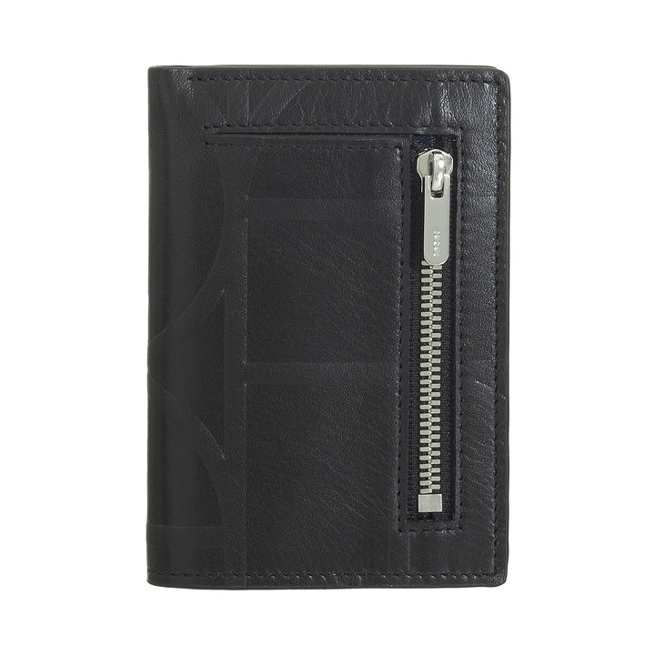 Dudu Men's Wallet en petit cuir, portefeuille masculin RFID Slim Imprimé en cuir - Compact avec porte-carte de crédit, porte-billets en espèces, Zip Portamonete