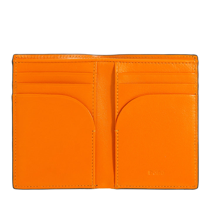 Dudu Men's Wallet en petit cuir, portefeuille masculin RFID Slim Imprimé en cuir - Compact avec porte-carte de crédit, porte-billets en espèces, Zip Portamonete