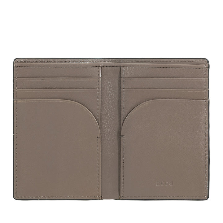 Dudu Men's Wallet en petit cuir, portefeuille masculin RFID Slim Imprimé en cuir - Compact avec porte-carte de crédit, porte-billets en espèces, Zip Portamonete