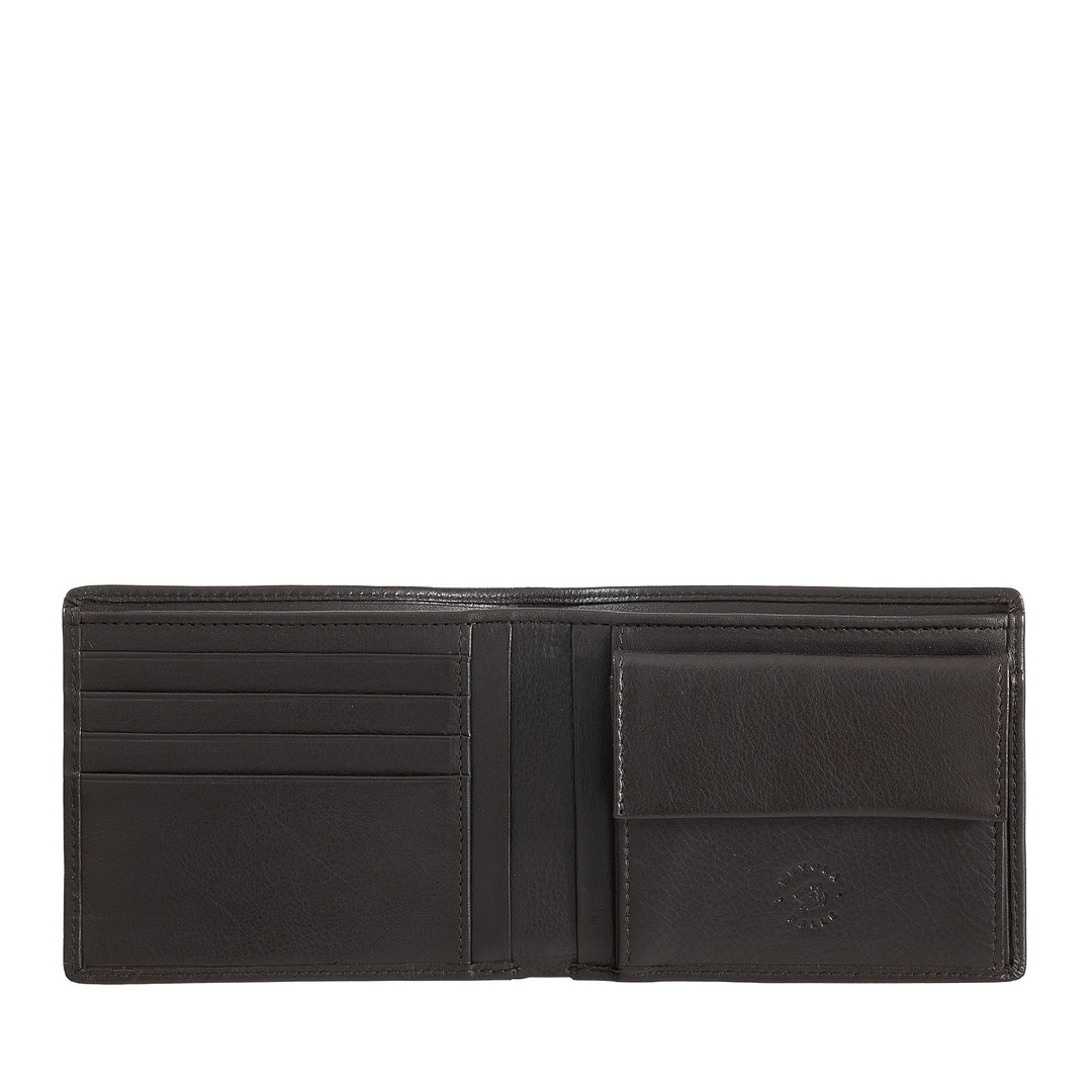 Cloud Leather Men's Wallet Slim Slim Leather Nappa with Coin Wallet and Credit Card Slot