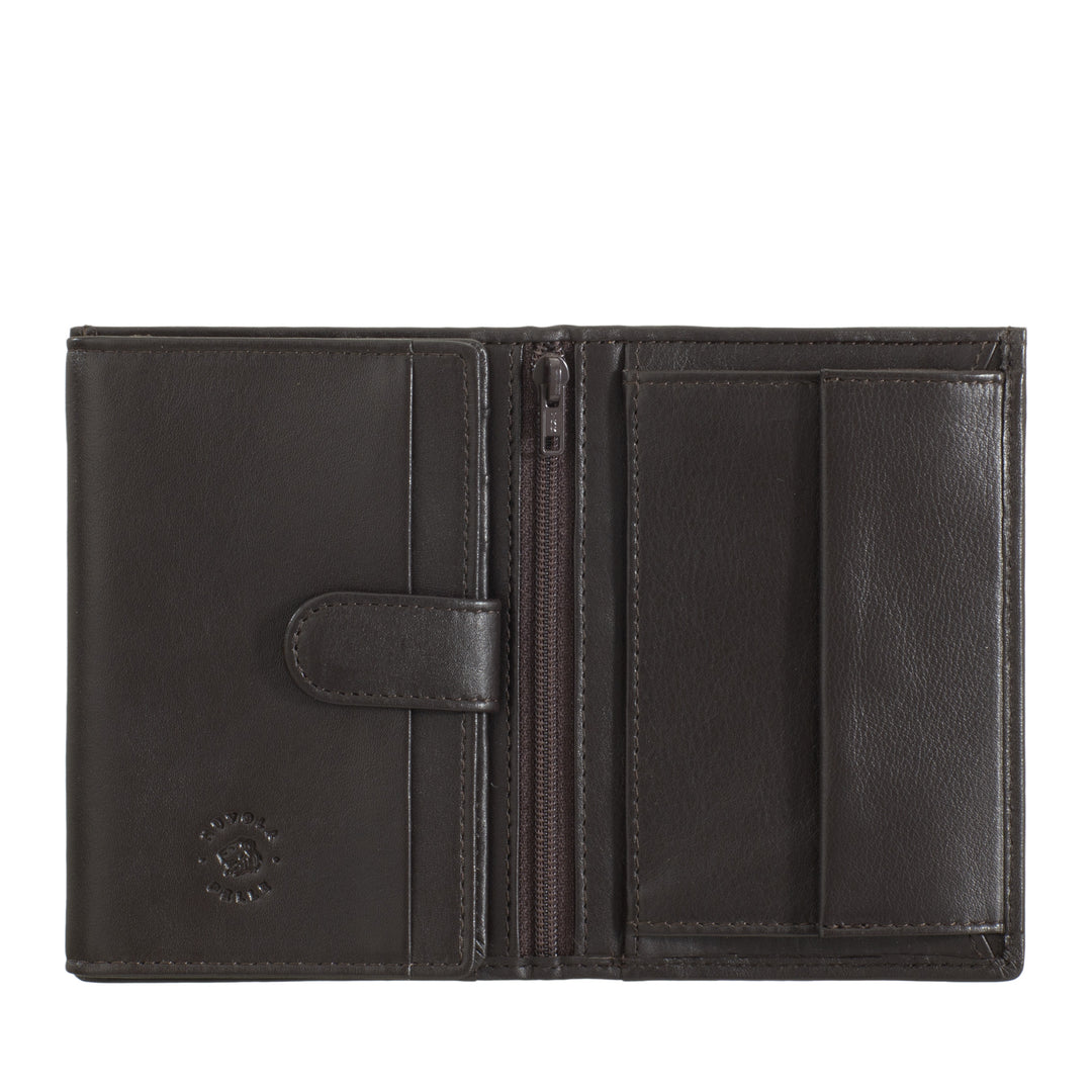 Nuvola leather vertical portfolio man in nappa leather with door holder and credit card holder