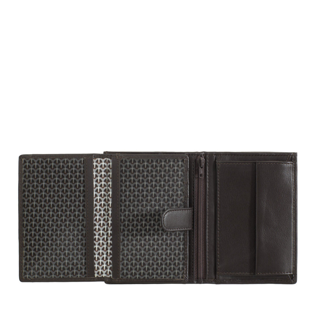 NUVOLA Cuir Vertical Portfolio Man en cuir Nappa avec porte-porte et support de carte de crédit