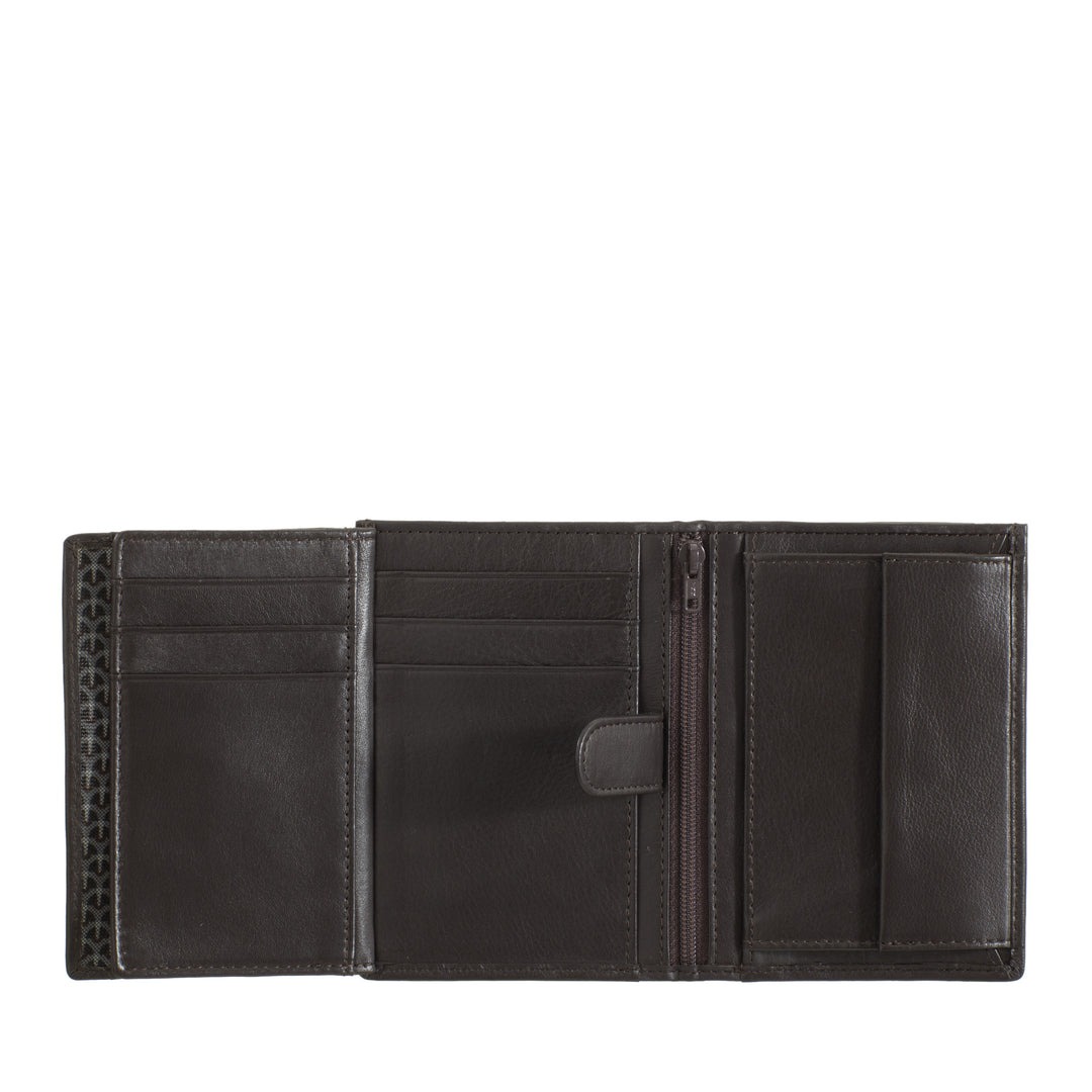 NUVOLA Cuir Vertical Portfolio Man en cuir Nappa avec porte-porte et support de carte de crédit