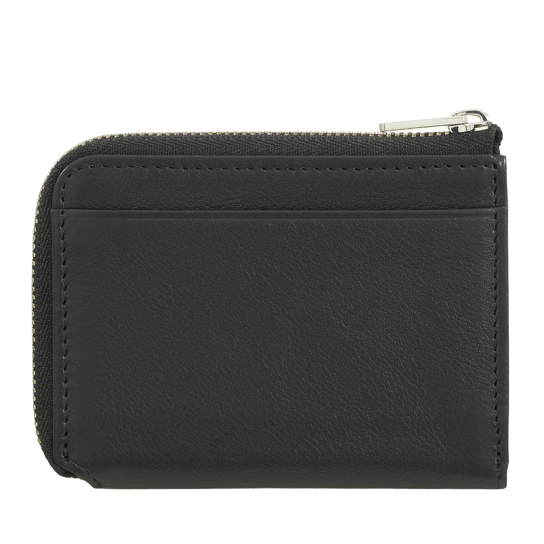 Dudu Small men's wallet with zip, RFID wallet in colored leather, credit card holder, compact pocket design