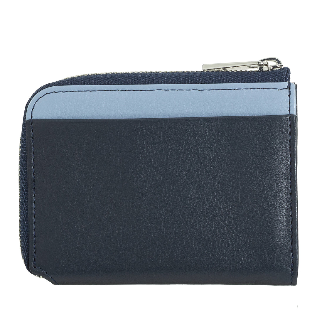 Dudu Small Men's Wallet avec fermeture éclair, portefeuille RFID en cuir coloré, support de carte de crédit, conception de poche compacte