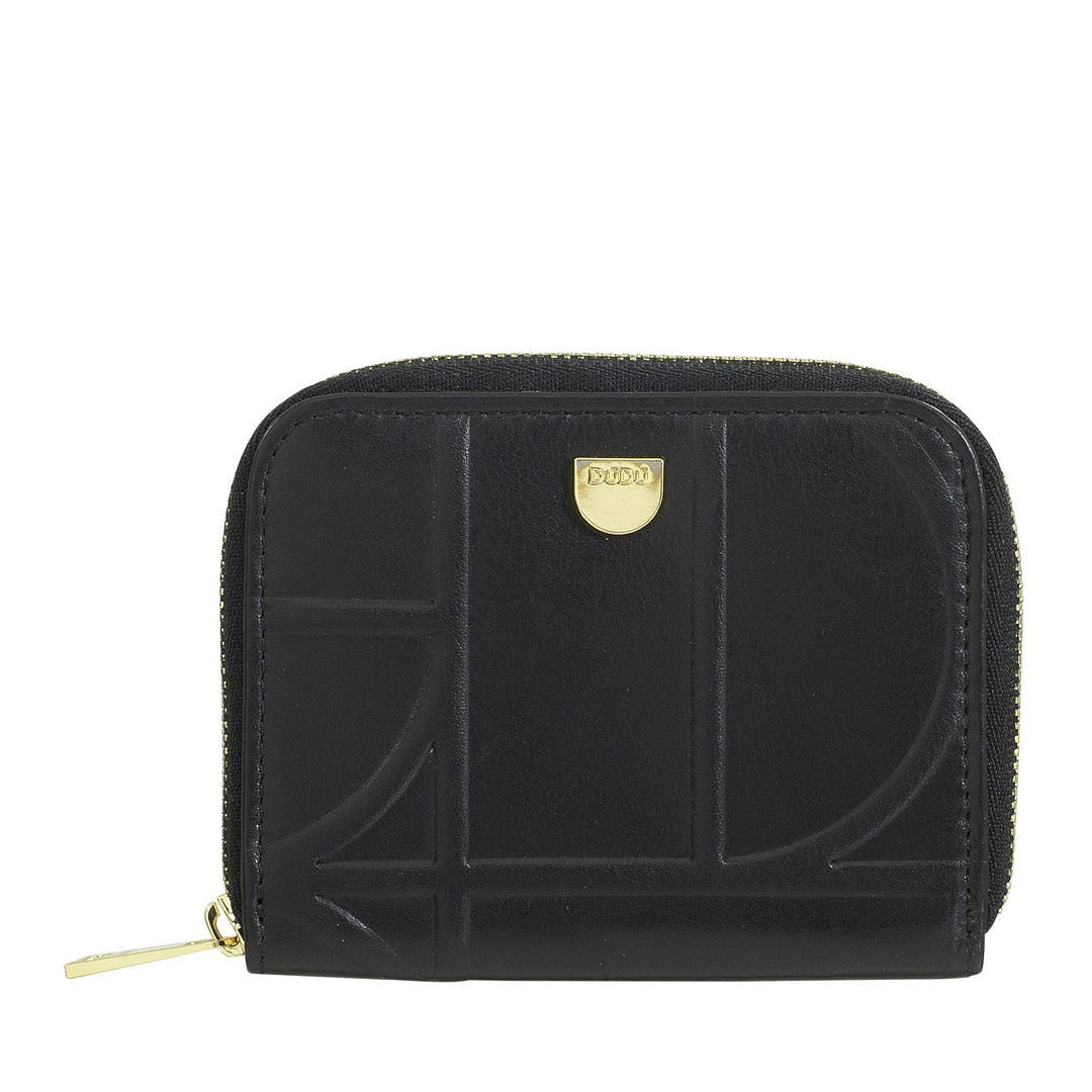 Dudu Portamonete Men femme Small Passeble en cuir pastère avec charnière, Poches de porte-carte - Small portefeuille compact