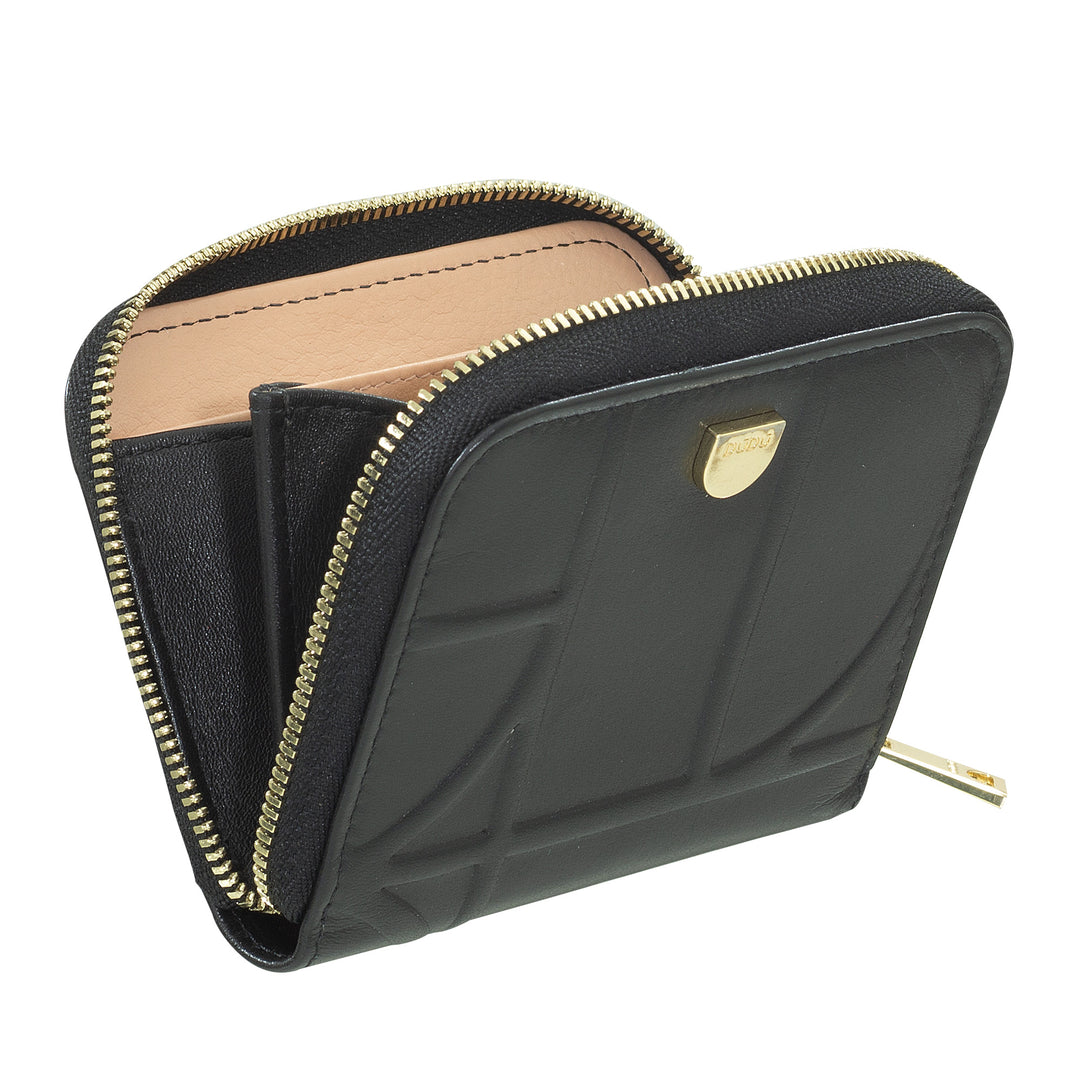 Dudu Portamonete Men femme Small Passeble en cuir pastère avec charnière, Poches de porte-carte - Small portefeuille compact