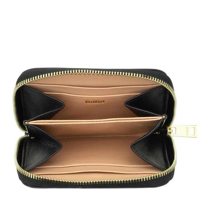 Dudu Portamonete Men femme Small Passeble en cuir pastère avec charnière, Poches de porte-carte - Small portefeuille compact