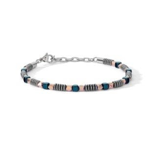 Comètes Bracelet en acier minéral finitions PVD or rose hématite UBR 1227