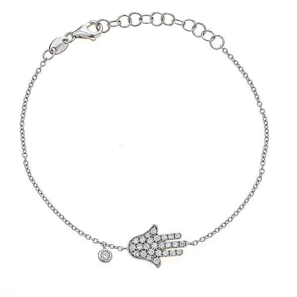 Zydo-Handarmband mit großen Diamanten in Weißgold 52015