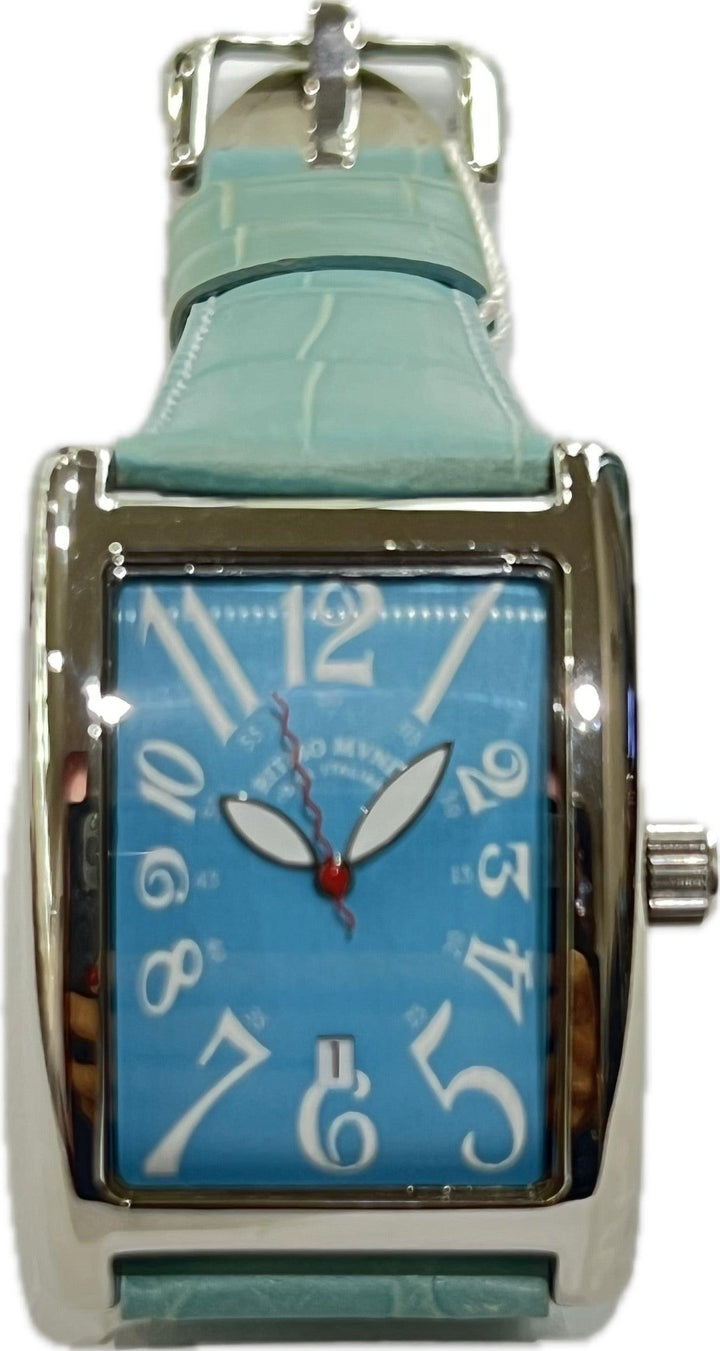 Ritmo Mundo orologio Piccolo Data 31x38mm turchese quarzo acciaio 1882T - Capodagli 1937