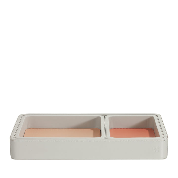 DUDU Lot de 3 plateaux de poche en cuir, plateau de rangement de table, bureau à domicile, porte-clés, pièces de monnaie, téléphone