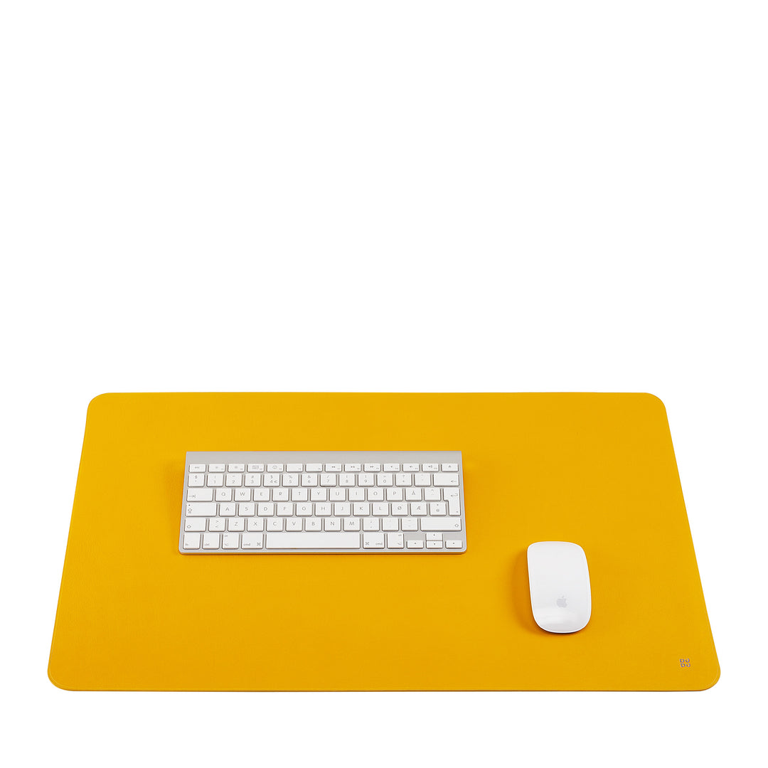 DUDU Sous-main de bureau en cuir bicolore CM 61x40, enroulable double face, doux antidérapant sans coutures