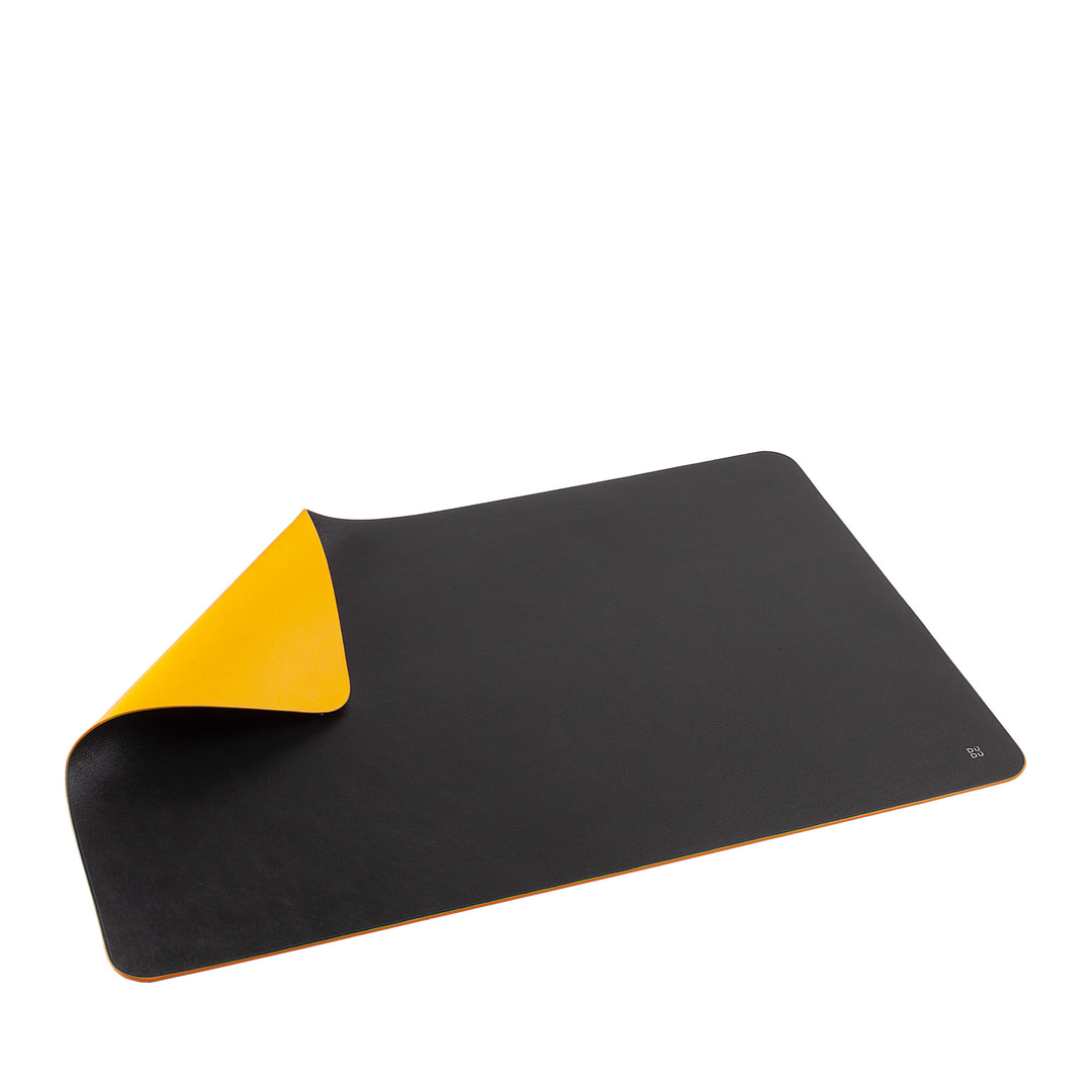 DUDU Sous-main de bureau en cuir bicolore CM 61x40, enroulable double face, doux antidérapant sans coutures