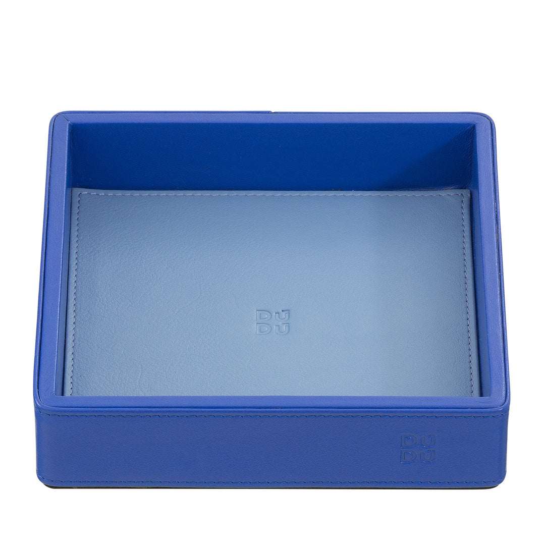 DUDU Svuotatasche in Pelle Colorato di Design da Ingresso Porta Oggetti, 14x14cm, con Scatola Regalo